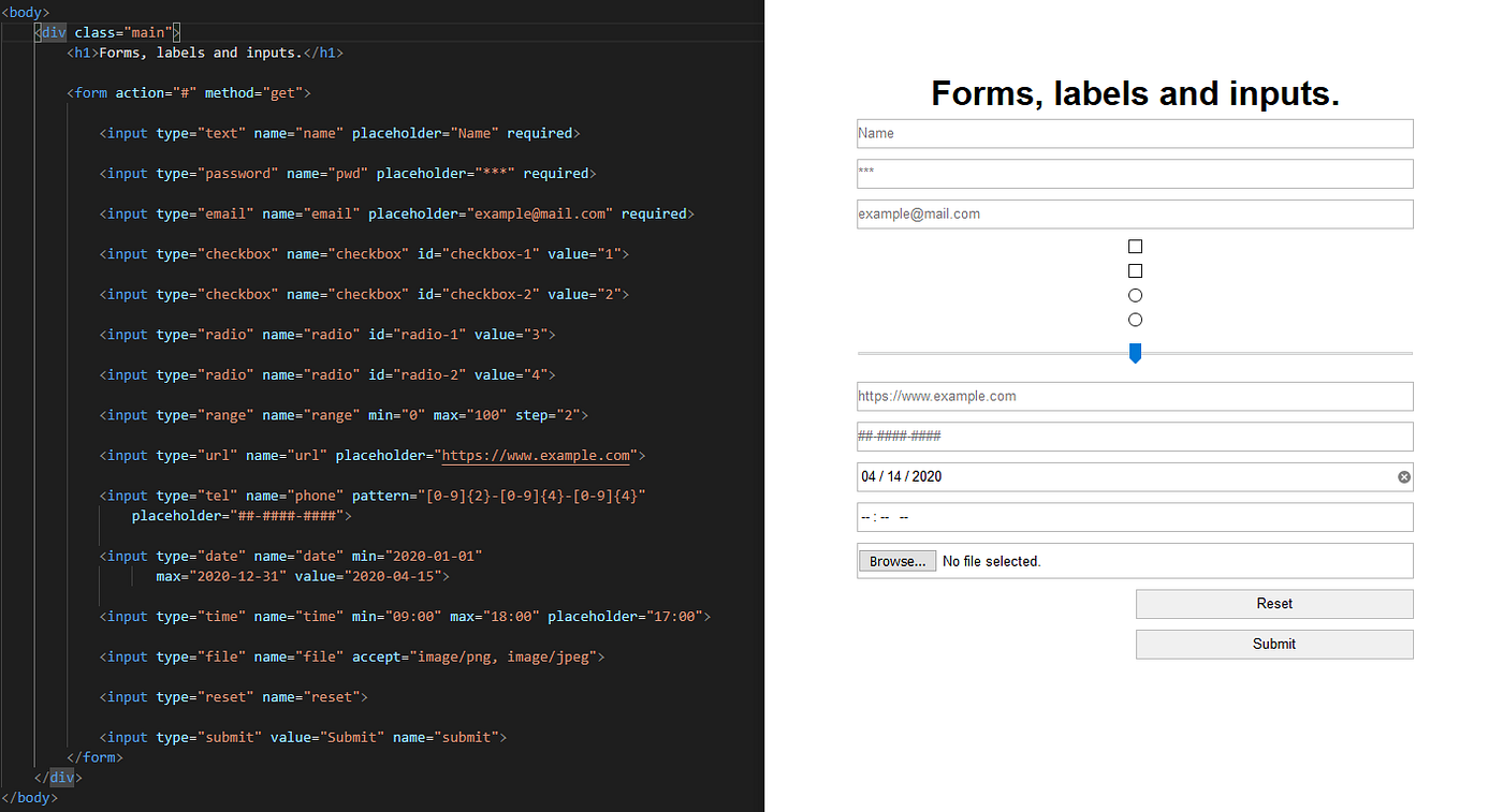 Forms, labels, and inputs: What are they for and how to use them. | by ...