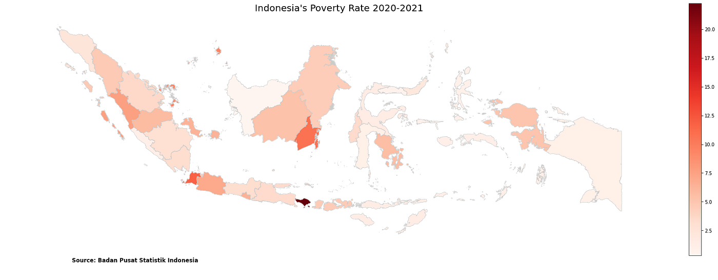 Choropleth Map for Indonesia's Poverty Rate Visualization by Aulia