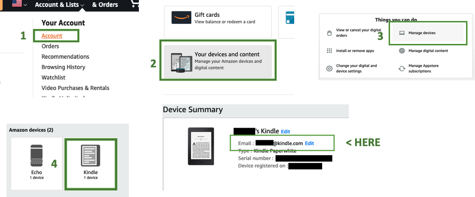 enter my kindle serial number