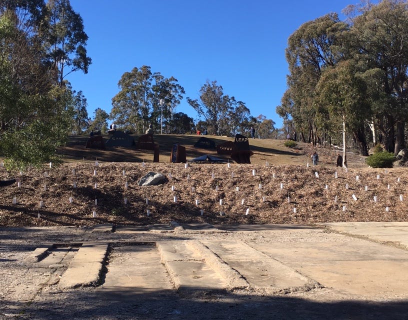 The barren site of dismantled Honeysuckle Creek Tracking Station in Australia that was the first to broadcast man on the Moon