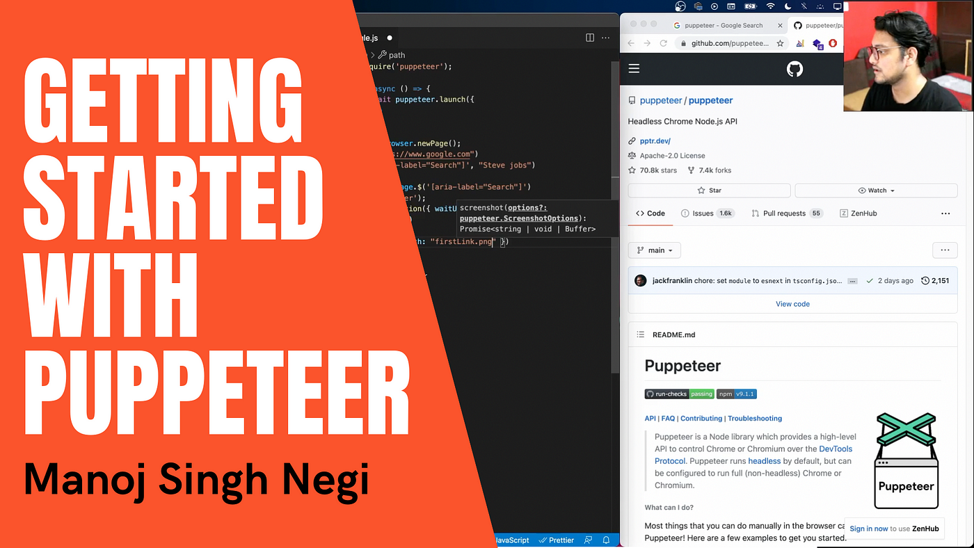 Getting started with PuppeteerJS. Let's build something in puppeteer | by  Manoj Singh Negi | recraftrelic | Medium