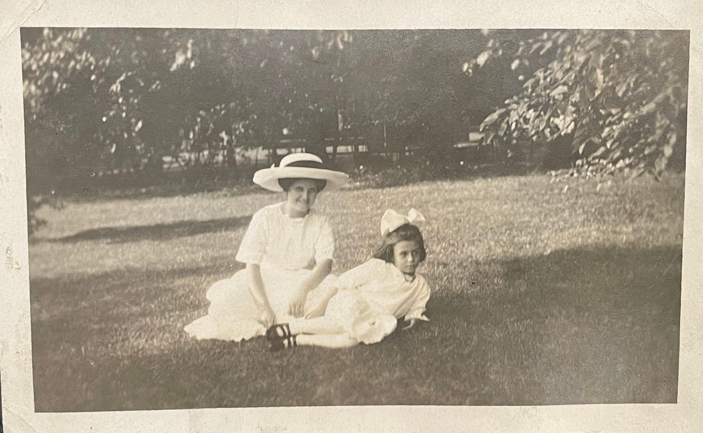 Edith and Maria in the Countryside, Surrey, 1920