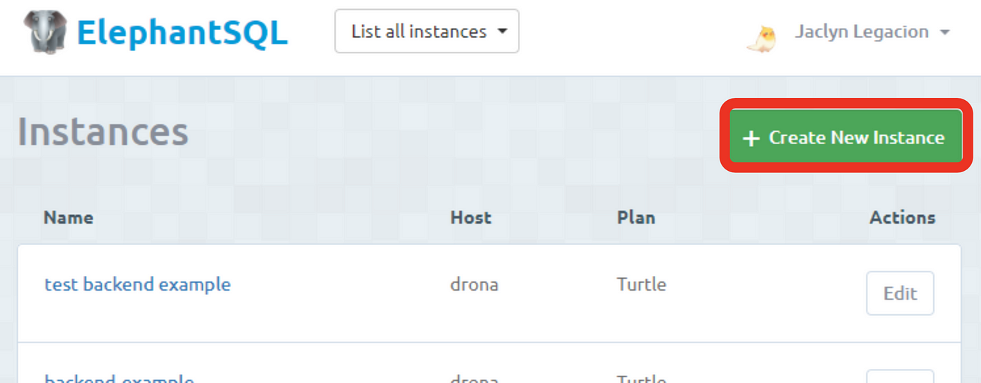 How to Setup a Database with ElephantSQL | by Jackie | Medium
