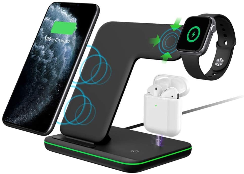 iphone watch airpods charging station