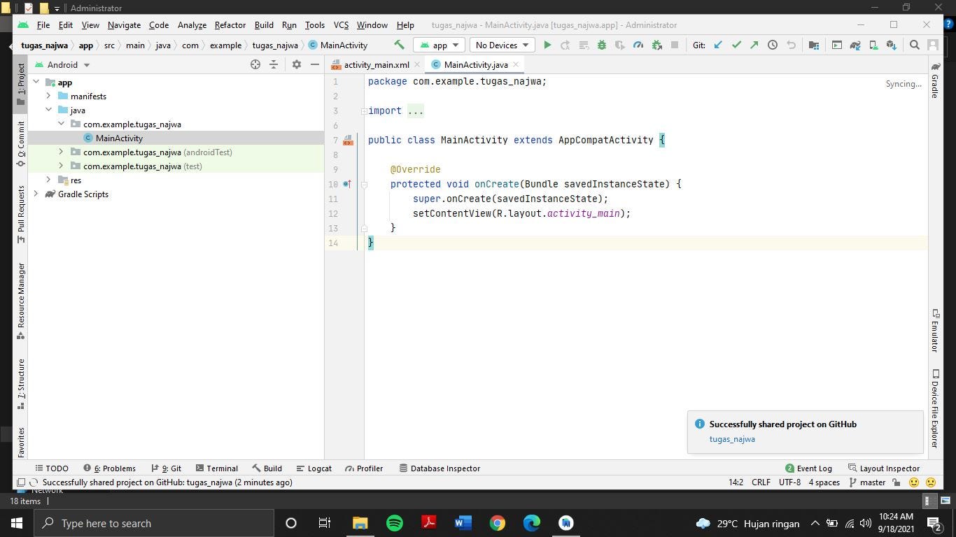 CARA MENGUPDATE PROJECT ANDROID STUDIO KEMARIN DI REPOSITORY GITHUB ...