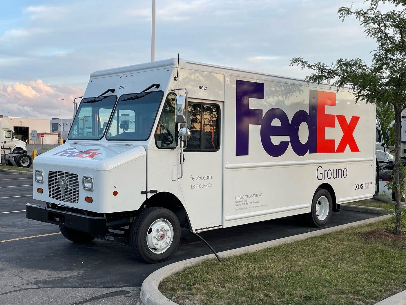 One of Xos’ stepvans delivered to FedEx Ground Operator Cutone Transportation Inc.