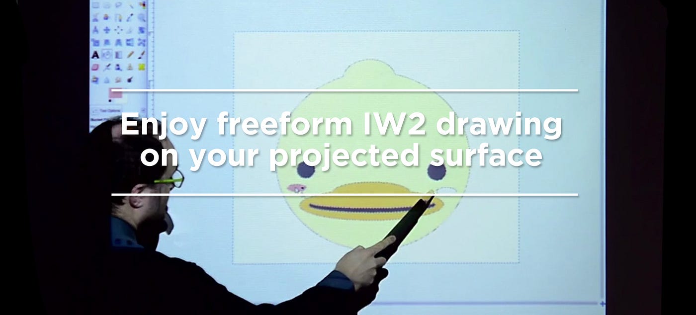 Enjoy freeform IW2 drawing on your projected surface