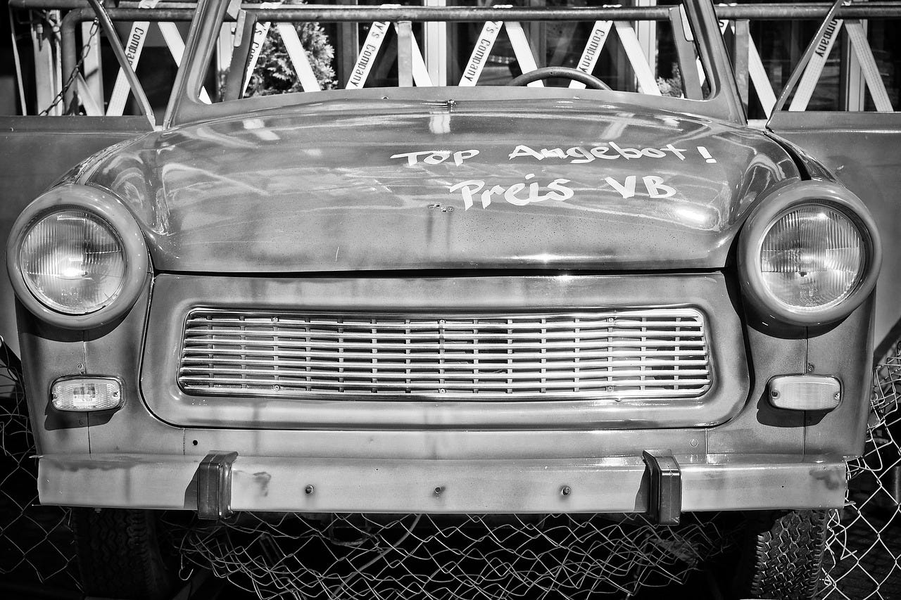 Beat up old car for sale