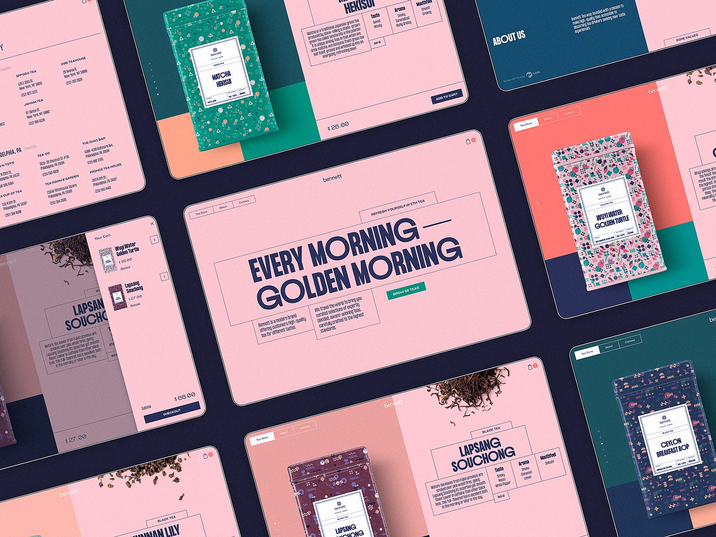 Case Study: Bennett. Brand Identity and Web Design for Tea Brand | by