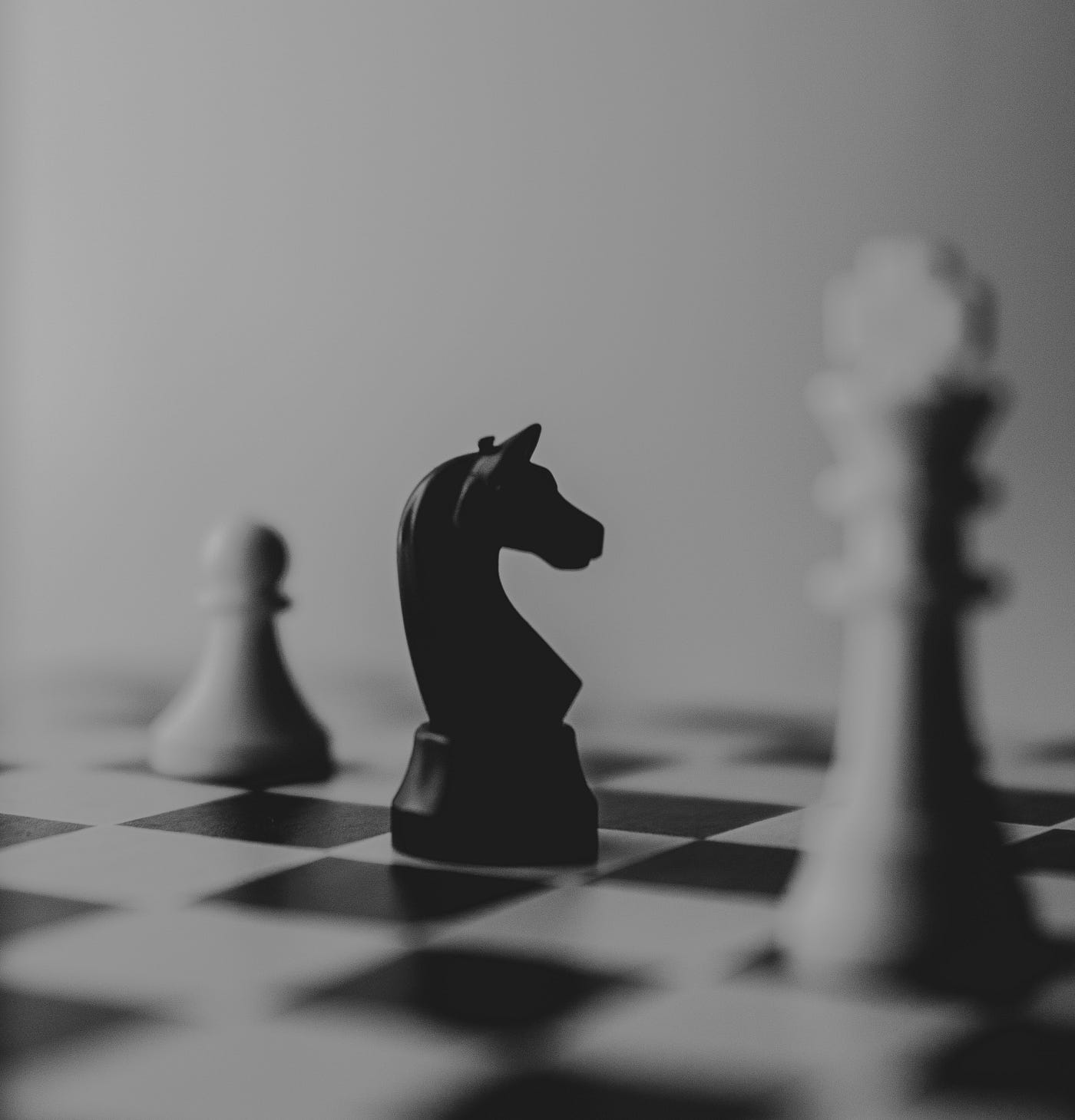 Chess pieces on the board