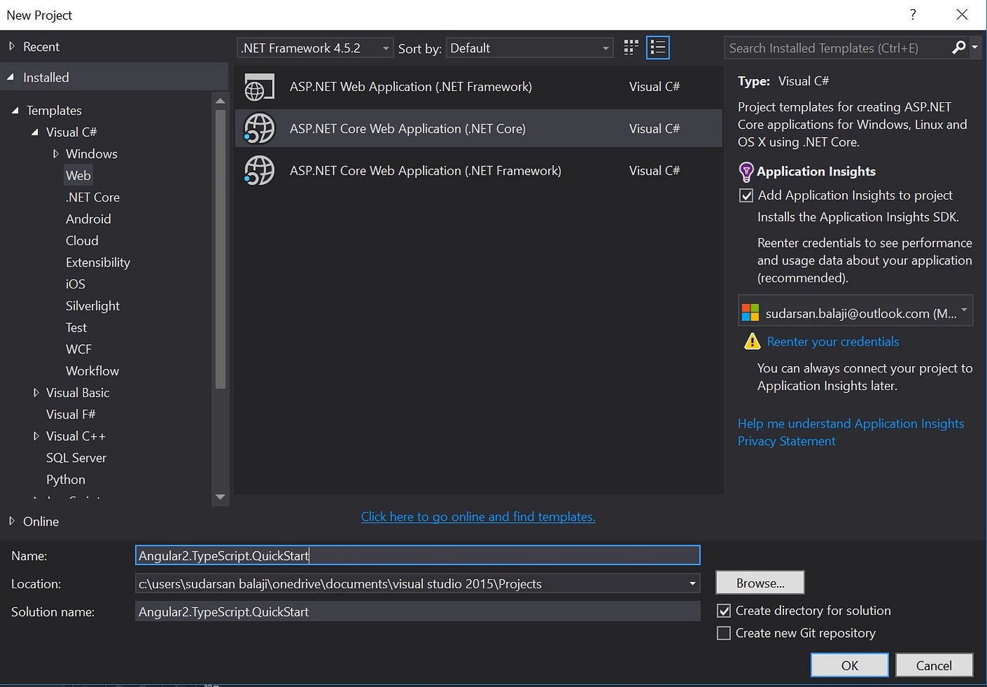 Angular 2 Quick Start with TypeScript and ASP.NET Core in Visual Studio  2015 | by Sudarsan Balaji | The Journal of Artful Development