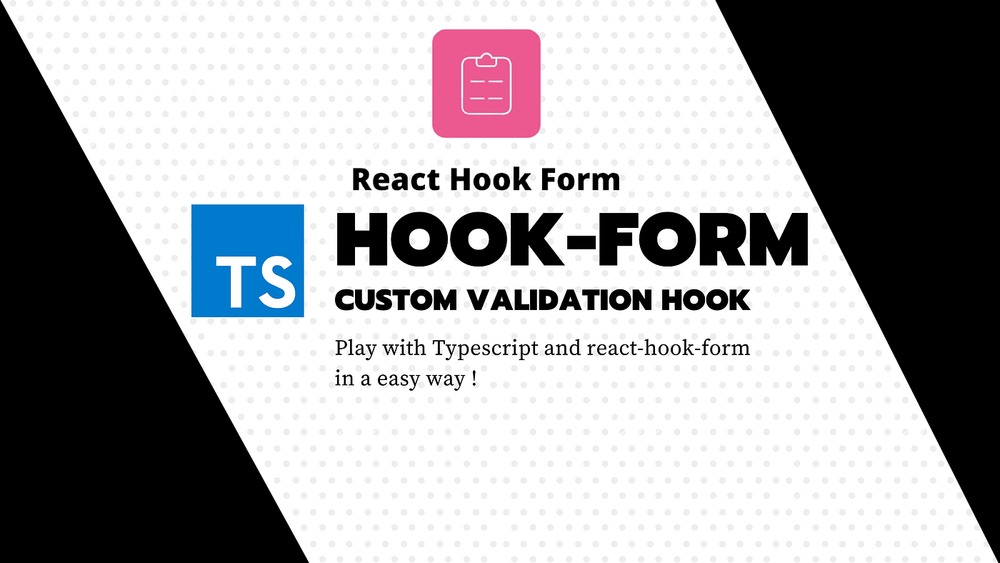 A react-hook-form TypeScript Ready Hook with Yup Validator | by Andréas  Hanss | JavaScript in Plain English