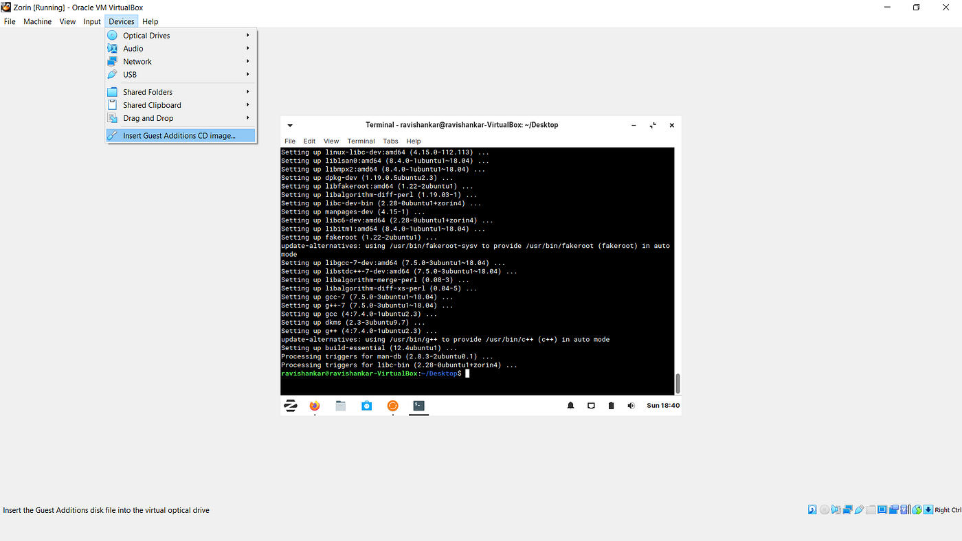 oracle virtualbox full screen mode