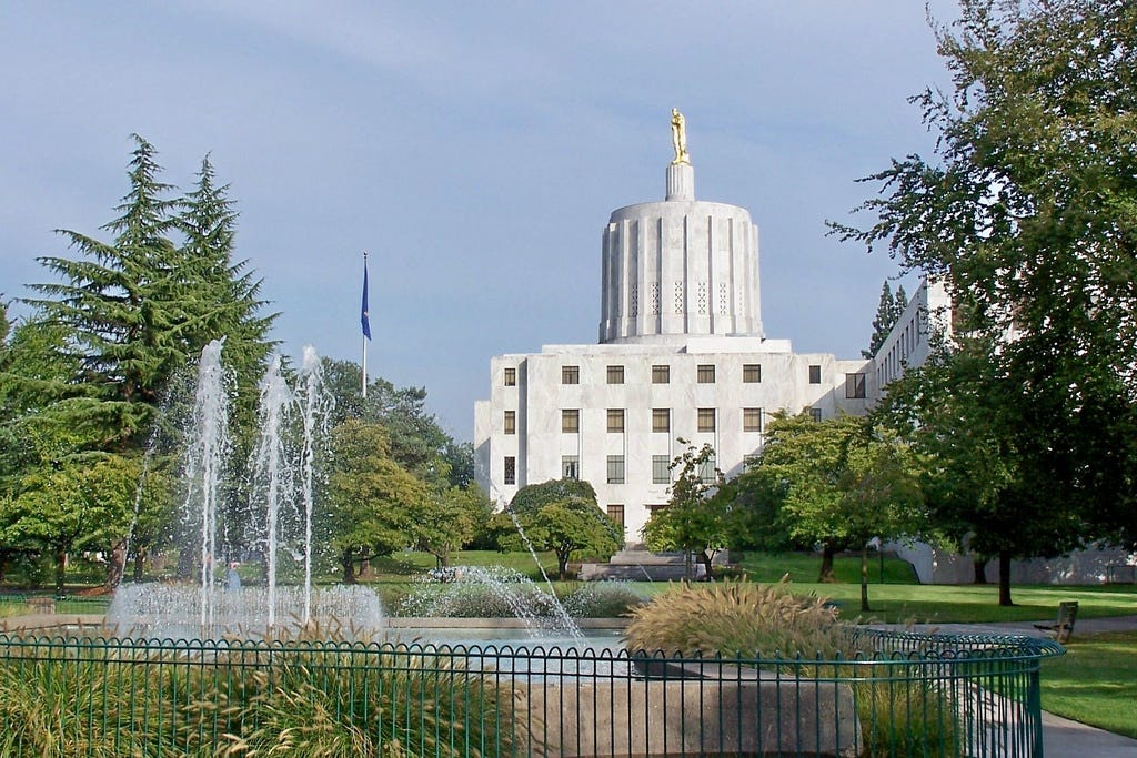 Oregon’s capitol building in Salem. 