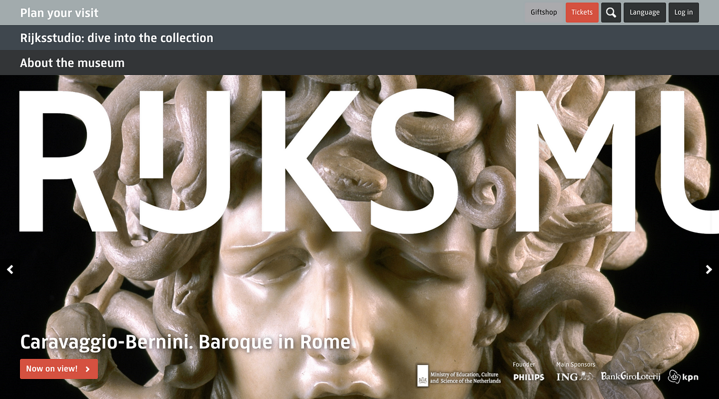 Navigation patterns of museum websites: Desktop | by Sam Judge | Medium