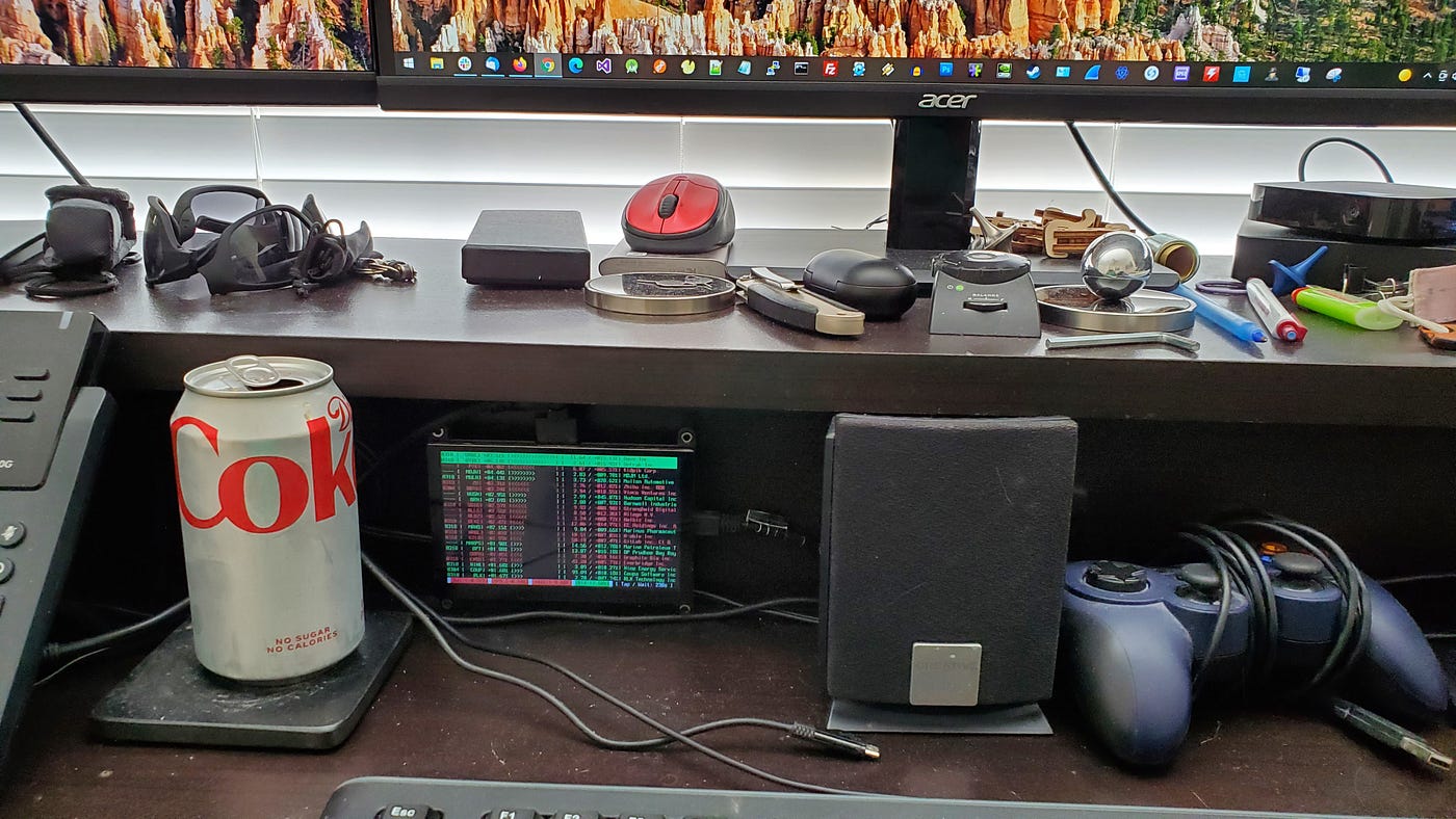 A screenshot of my original hacked together setup.
