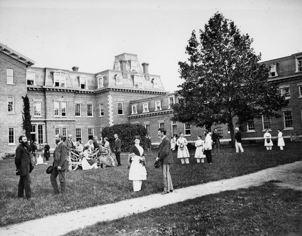 women of the Oneida Community in the 1870s wearing pants