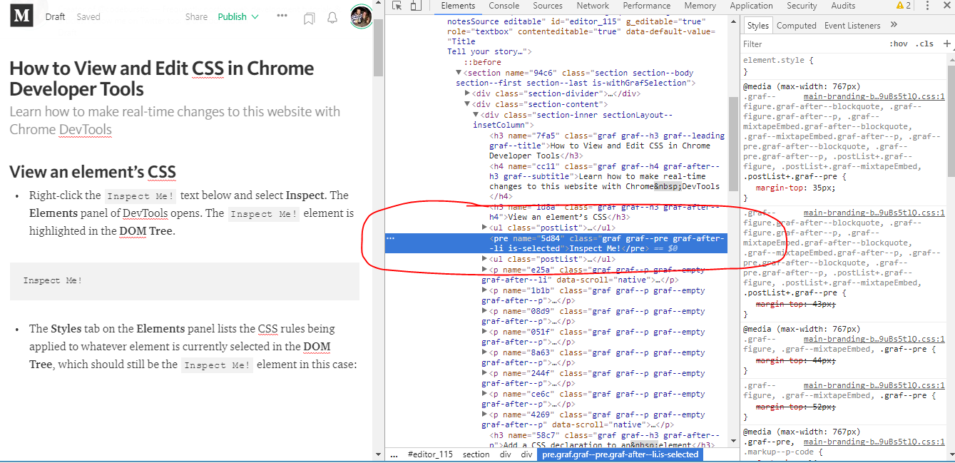 How to View and Edit CSS in Chrome Developer Tools | by Brandon Morelli |  codeburst
