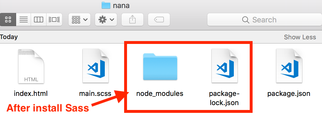 install sass with node