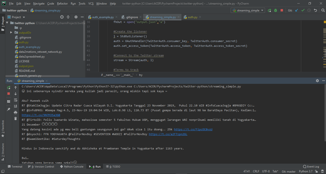 How To Crawling Data Twitter Using Python In Pycharm By Ashadi Fajarrohman Medium How To Crawling Data Twitter Using Python In Pycharm By Ashadi Fajarrohman Medium