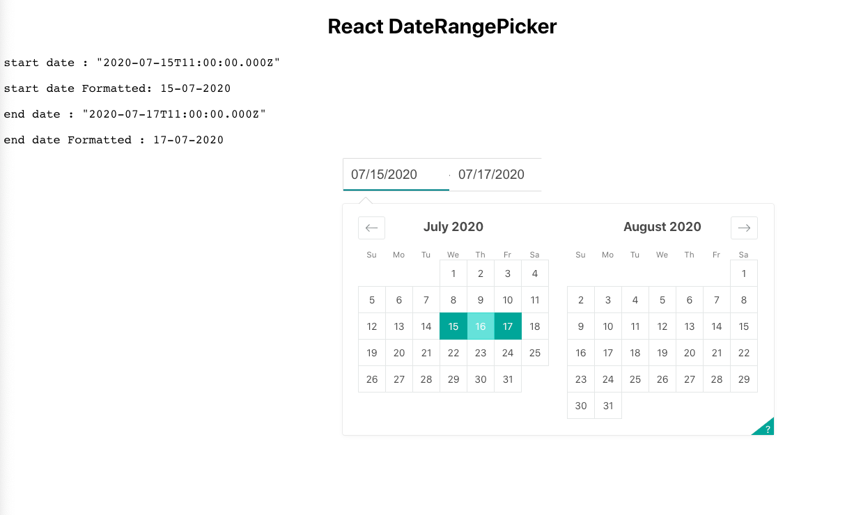 React Date Range Picker Demo. This tutorial will teach you how to add… | by  Achraf Aamri | Medium