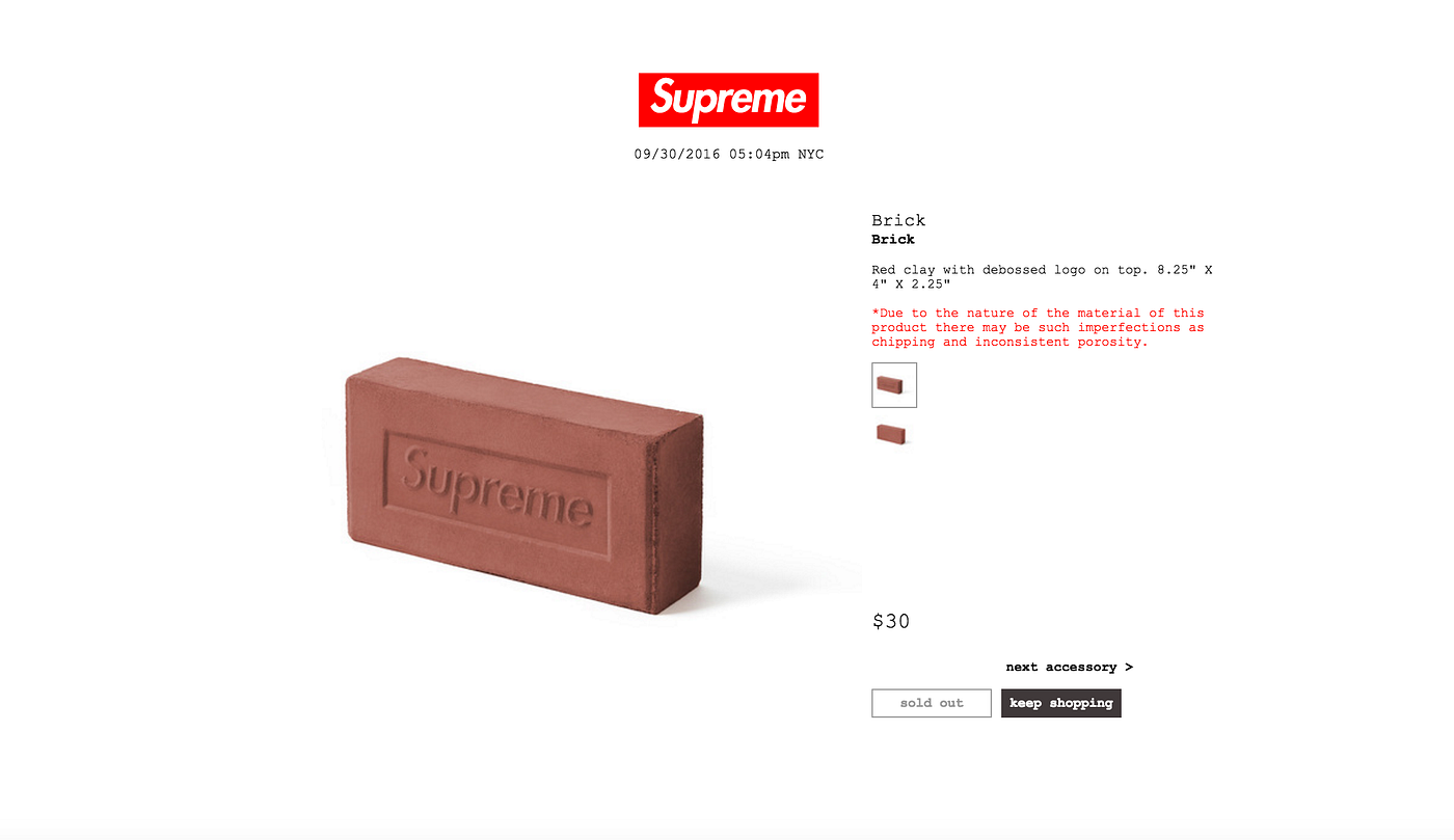 supreme crowbar retail
