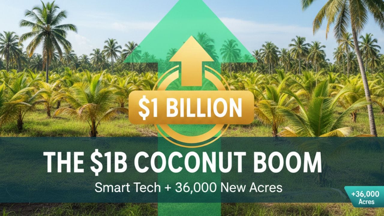 Sri Lanka’s Coconut Boom: Crossing $1 Billion in Export Revenue While Expanding Cultivation by…