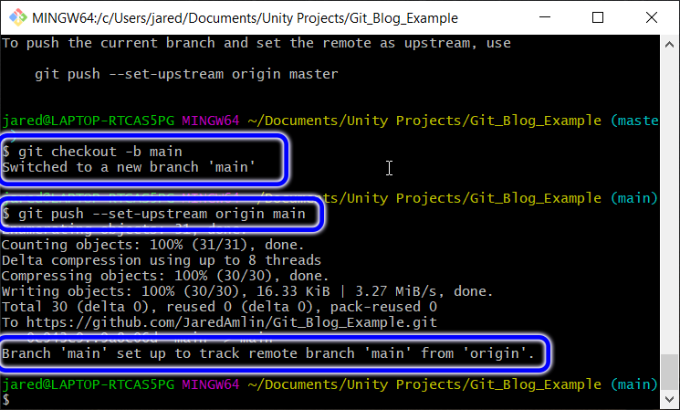 Navigating the Git terminal With GitHub and Unity3D | by Jared Amlin ...