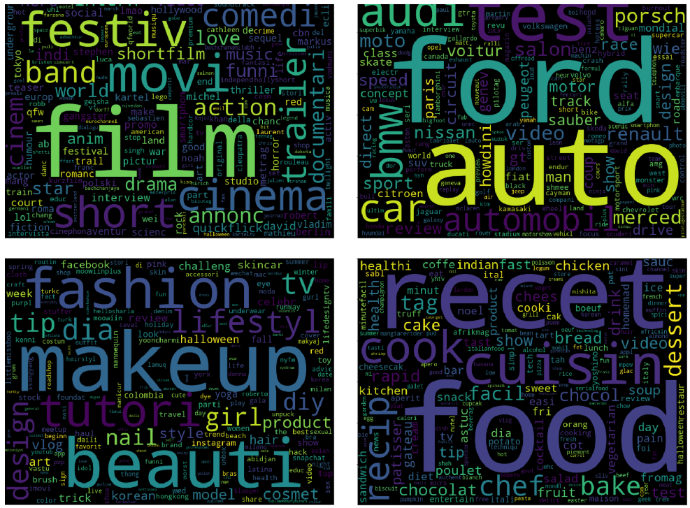 Bagofwords representation for video channels’ semantic structuring