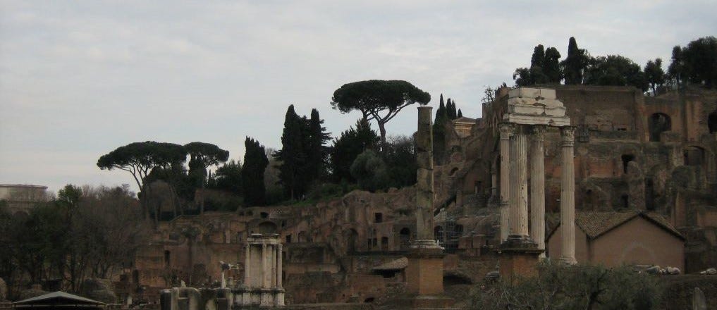 Photograph of ruins of the Roman Forum