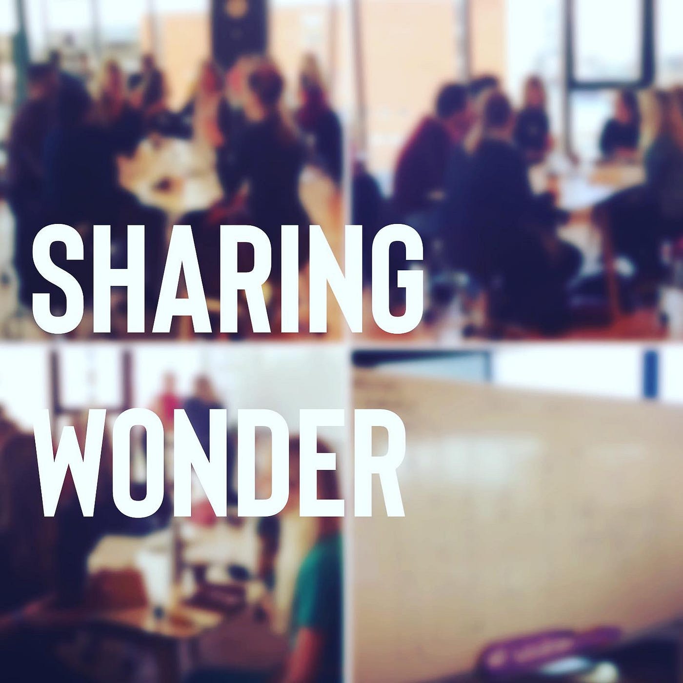 Sharing Wonder — blurred images of participants of workshop held in Aarhus on designing workshops