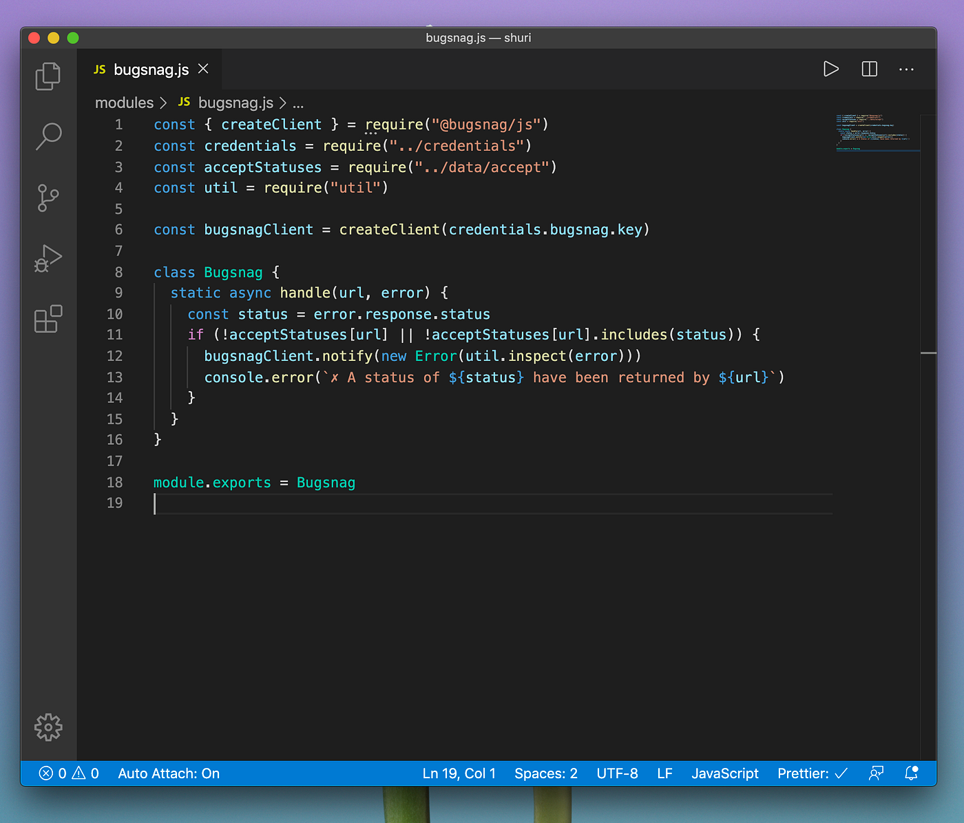 Create your own website uptime monitor with NodeJS and Bugsnag, the