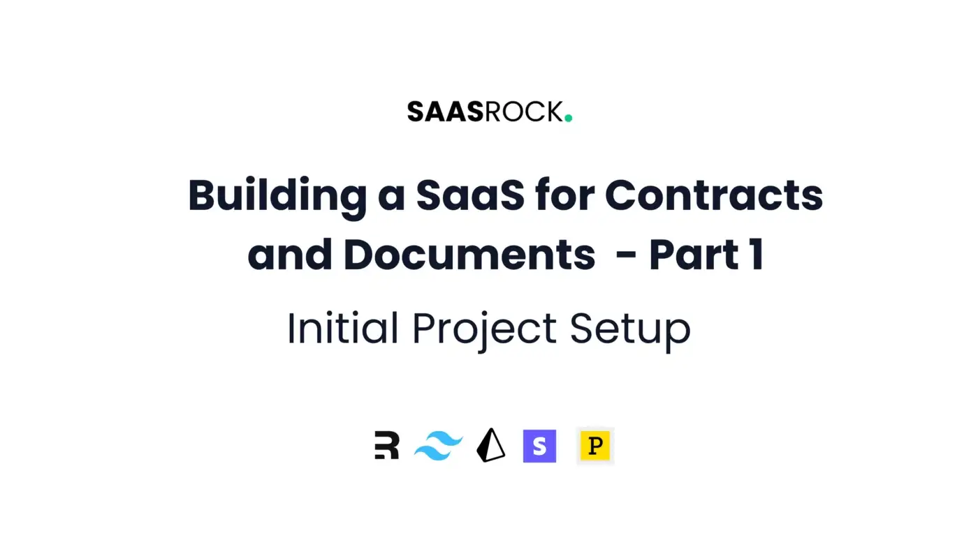 Building a Contracts SaaS with SaasRock — Part 1 — Initial Project Setup