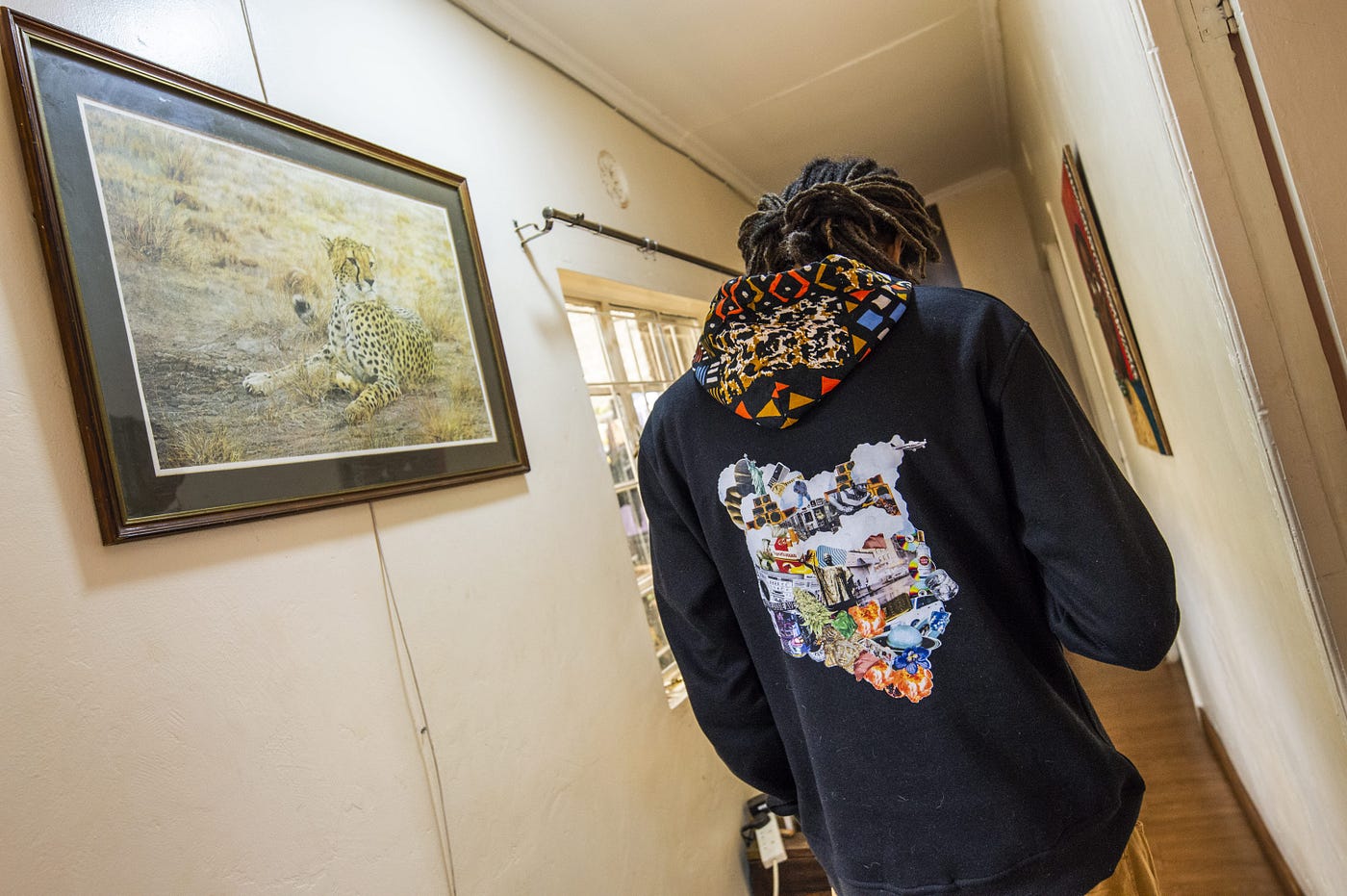 Blocka Beats displays the ‘Nairobi Yetu’ artwork on the back of his branded hoodie.