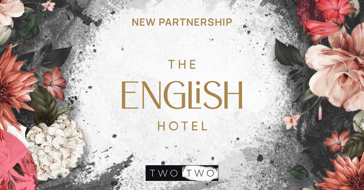 The English Hotel and TWO TWO Partnership Banner