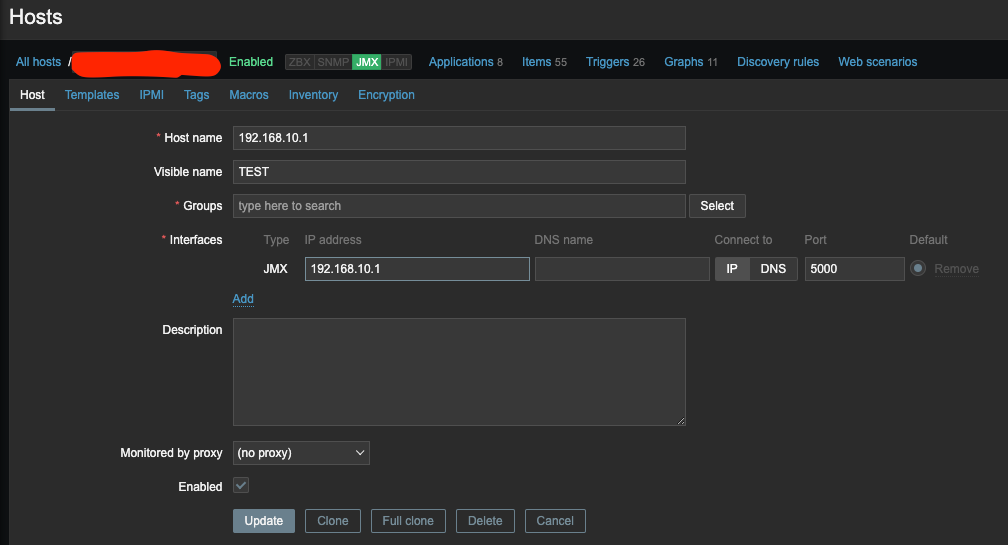 Monitoring Containerized Java Applications over JMX with Zabbix