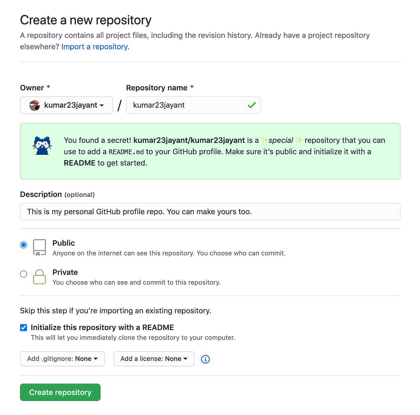 How To Create A Github Profile README | by Jayant Kumar Yadav | Level Up  Coding