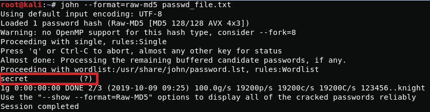 using john the ripper to crack linux passwords