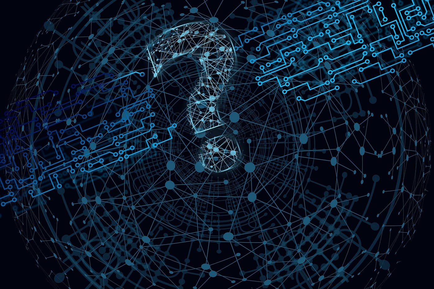 Picture of futuristic question mark