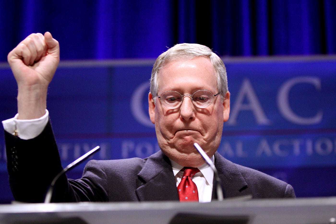 “Mitch McConnell” by Gage Skidmore, CC BY-SA 2.0. Taken at CPAC 2011.