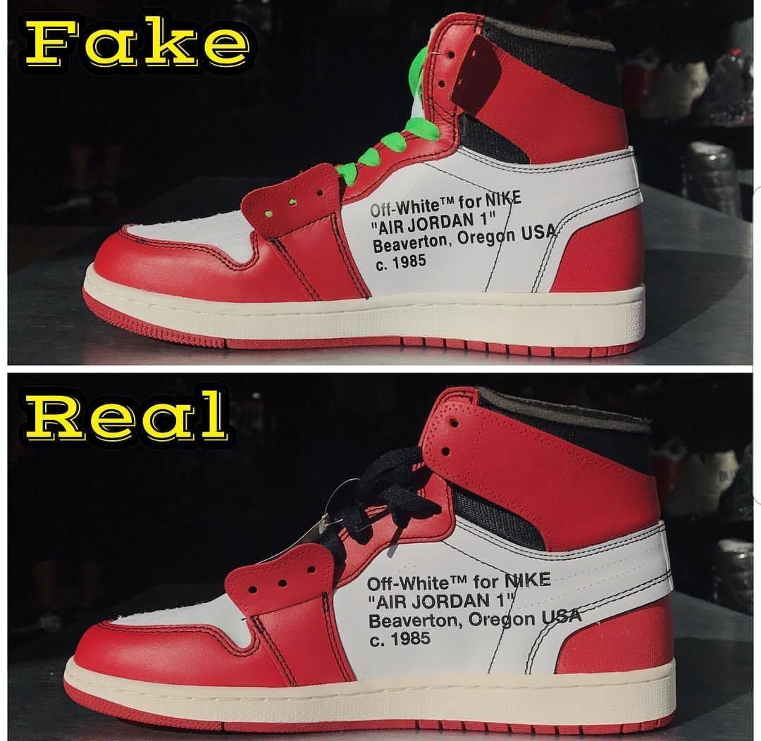 OFF WHITE x JORDAN 1s. REAL VS FAKE | by Limits App | Medium