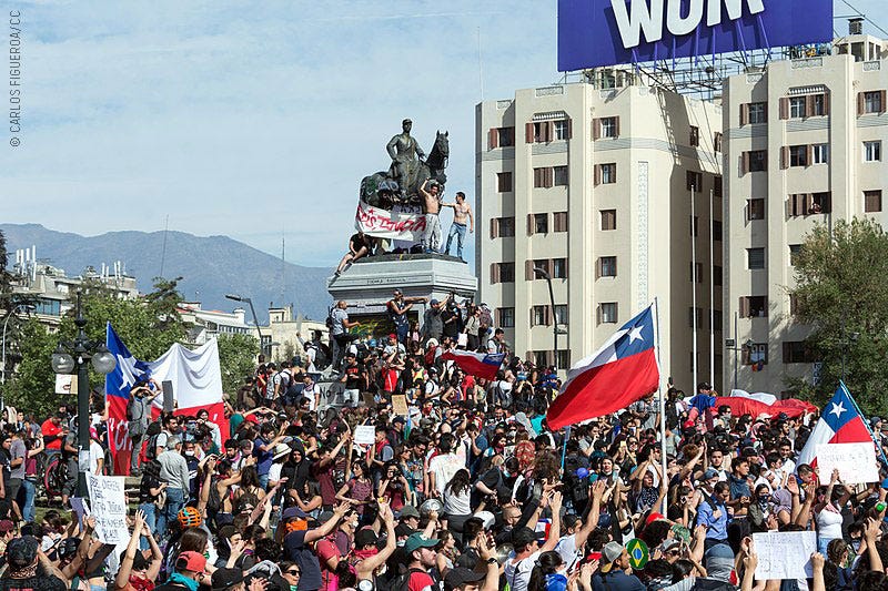 Chilean protests, October 2019. Photo: Carlos Figueroa/CC