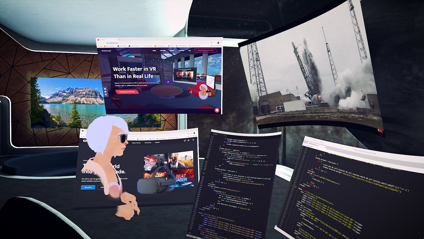 Multiple Monitors in VR – Immersed