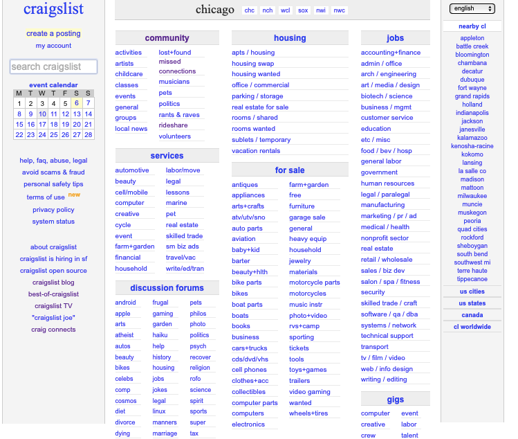 Craigslist A Site for the Ages. From hiring a new employee to finding