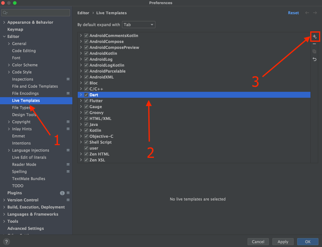 Preferences dialog