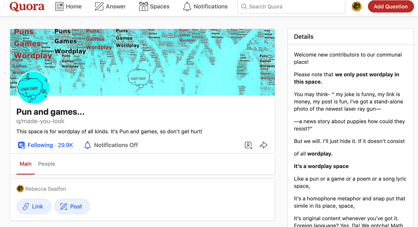 How to Write and Contribute to Spaces on Quora | by Rebecca Sealfon |  Better Marketing