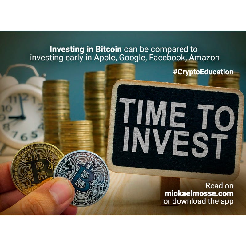 Time to invest in Bitcoin, by Mickael Mosse cryptocurrency and blockchain advisor