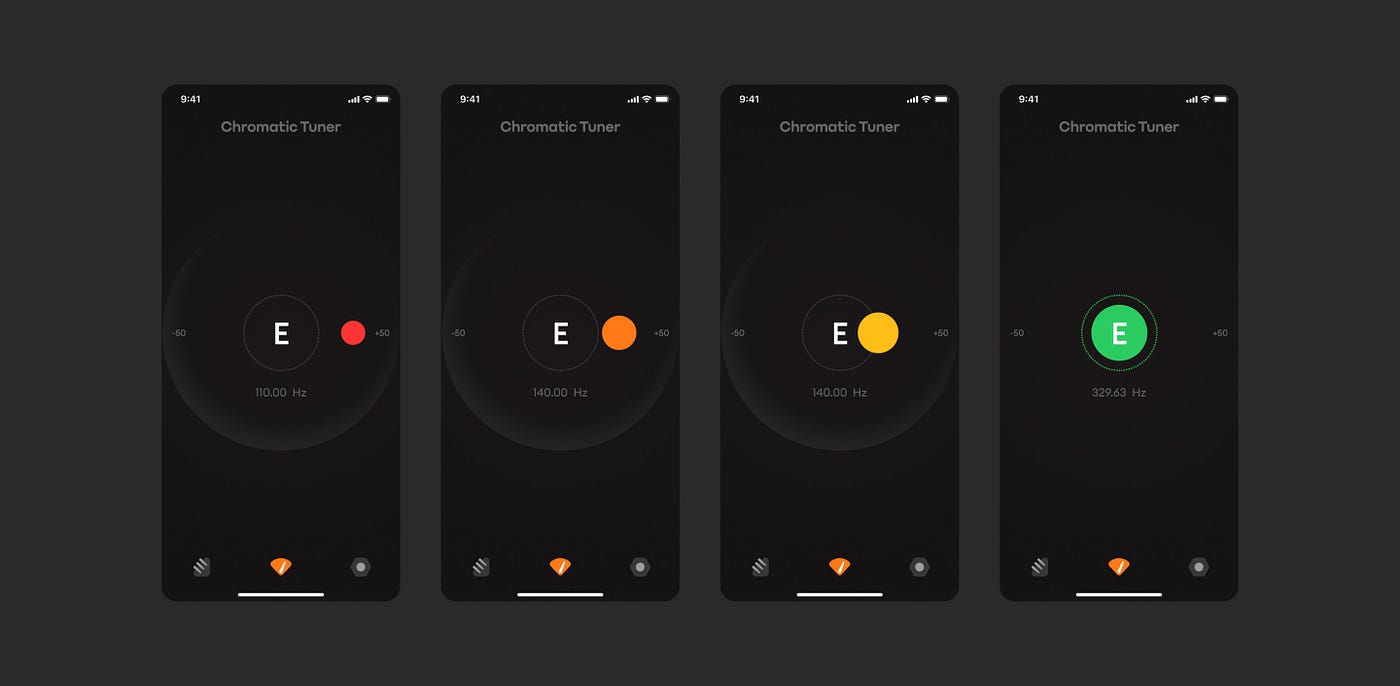 Guitar Tuner+ Development Case Study: String Instruments Tuning App | by  Kostya Stepanov | UX Planet