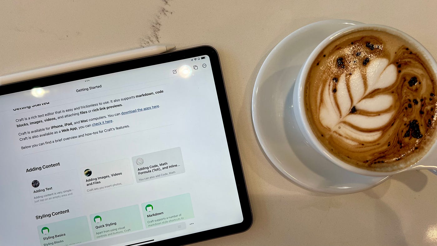 Ipad Pro with Coffee Cup on the side