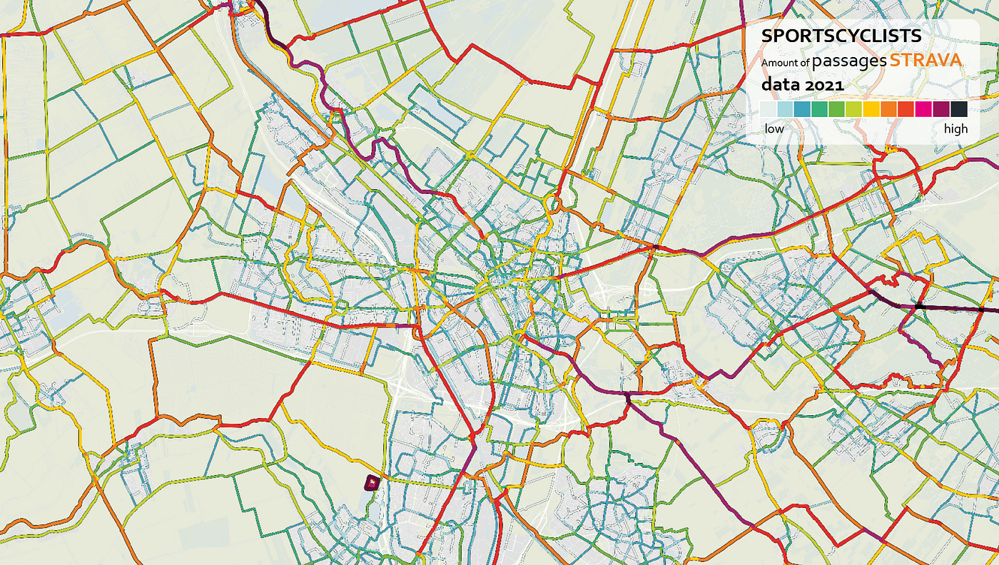 Evaluating and Utilizing Strava Metro Cycling Data in the Netherlands | by  Mart Reiling | Strava Metro | Medium